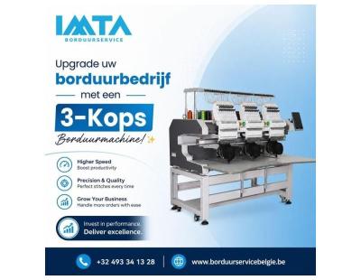 Upgrade uw borduurbedrijf met een 3-Kops Borduurmachine!