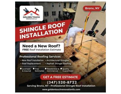 Reliable Shingle Roof Installation Services in Bronx NY