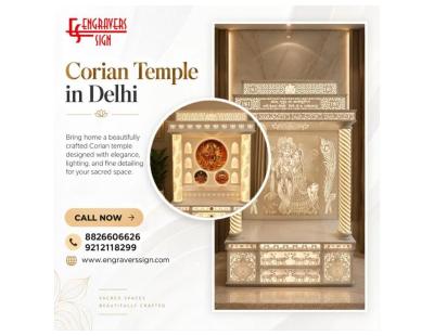 Corian Temple in Delhi with Contemporary Designs and Detailing