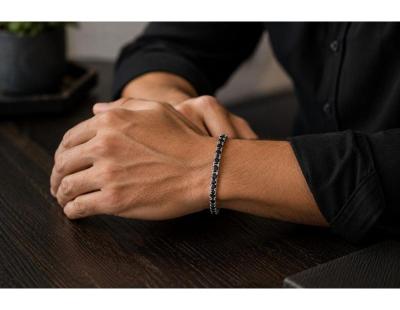 Shop Men's Gemstone Tennis Bracelets in Solid Gold & Silver