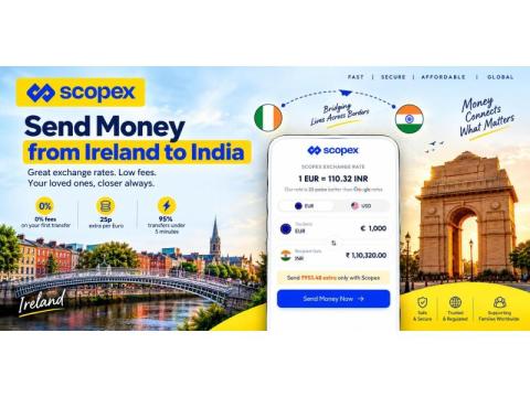 Fast and Secure Ways to Send Money from Ireland to India