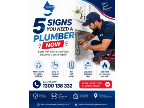 5 Signs You Need a Plumber Now – Vic Wide Emergency Plumbing Melbourne