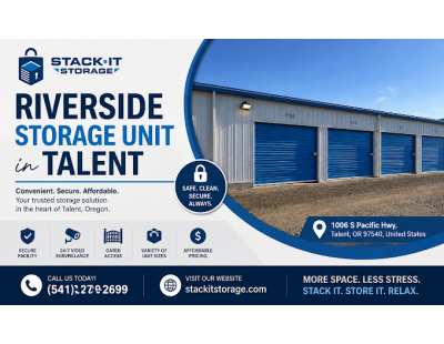 Riverside Storage Unit in Talent for Easy, Secure Storage