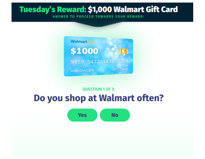 Get $1000 to Spend at Walmart!