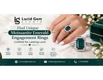 Find Unique Moissanite Emerald Engagement Rings Crafted for Lasting Love