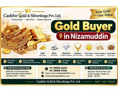 Cash for Gold from Gold Buyer in Nizamuddin Delhi