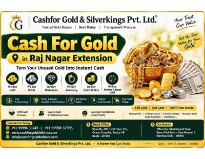 Cash For Gold in Raj Nagar Extension for Any Gold Item