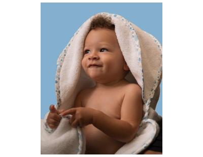Luxury Hooded Baby Towel Blue 39x39 Inch – Premium Turkish Microcotton | USA