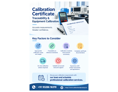 Calibration Certificate, Traceability & Equipment Calibration