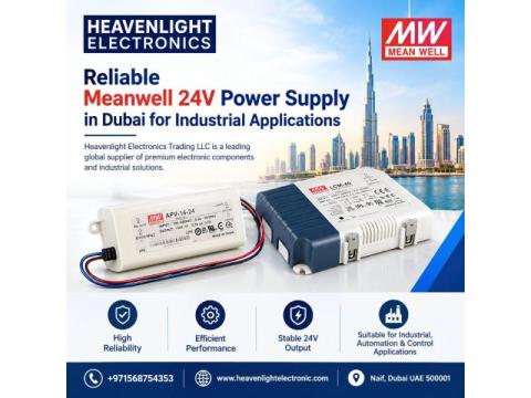 Reliable Meanwell 24V Power Supply in Dubai for Industrial Applications