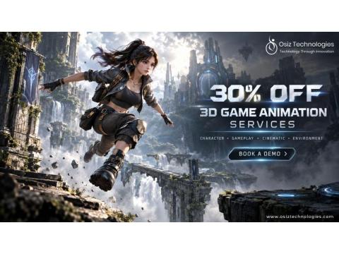 Tomb Raider Meets UE5 Realism — Get 30% OFF 3D Game Animation Services from Osiz Technologies