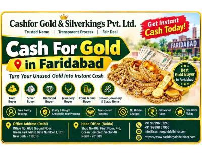 Cash For Gold in Faridabad for Gold Coins and Bars