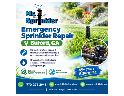 Emergency Sprinkler Repair Buford, GA
