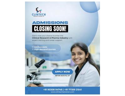 Clintech Solution - Clinical Research Training Institute in Hyderabad