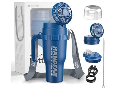 40 OZ Water Bottle Fan - HandFan Tumbler BM440 With Straw & Fan