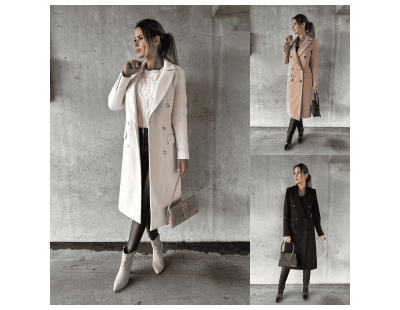 Buy Double Breasted Long Coat for Travel & Winter