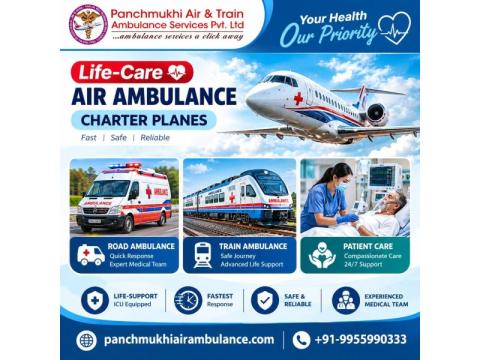 Panchmukhi Emergency Air Ambulance in Bangalore- Critical Care Air Ambulance