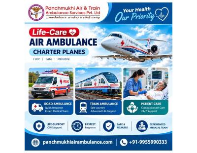 Panchmukhi Emergency Air Ambulance in Bangalore- Critical Care Air Ambulance