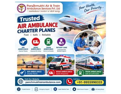 Panchmukhi Best Patient Shifting Air Ambulance in Thiruvananthapuram- Long-Distance Patient Transfer