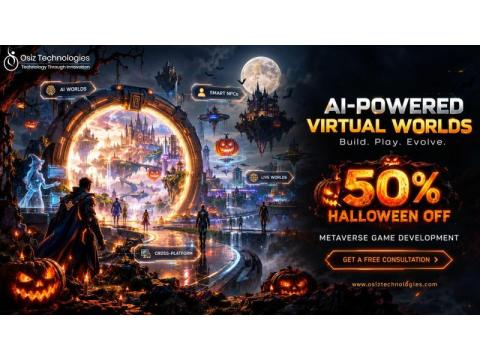 AI-Powered Virtual Worlds Are Growing Fast — Get 50% OFF Metaverse Game Development This Halloween 🎃