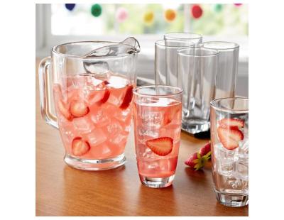 7-Piece Glass Pitcher and Drinkware Tumbler Set