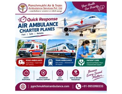 Panchmukhi ICU Air Ambulance in Patna- safety and comfort are prioritized