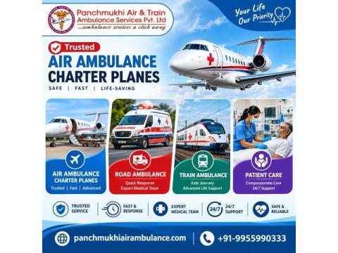 Panchmukhi Affordable Air Ambulance in Delhi - Emergency Medical rescue planned suitably