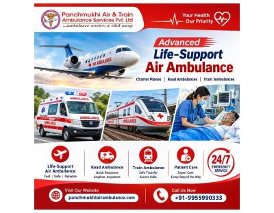 Panchmukhi Air Ambulance Services in Chennai- ICU supported medical transport