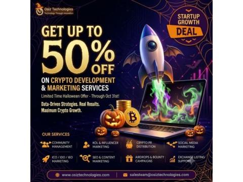 Transform Your Crypto Vision with Osiz Cryptocurrency Development – Up to 50% Off This Halloween