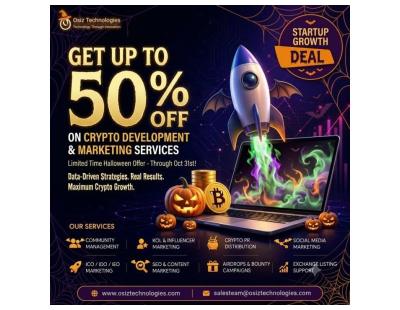 Transform Your Crypto Vision with Osiz Cryptocurrency Development – Up to 50% Off This Halloween