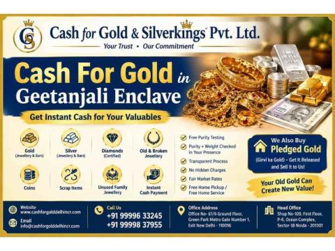 Reliable Cash For Gold in Geetanjali Enclave for Cash