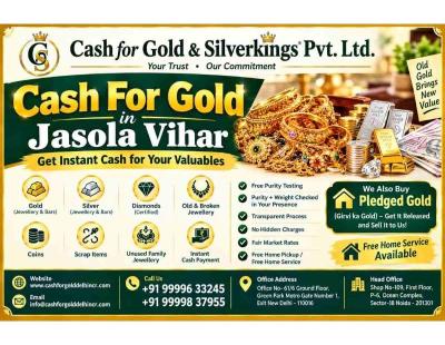 Sell Gold Easily With Cash For Gold in Jasola Vihar