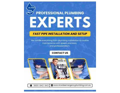 Professional Plumbers in Victoria | Fast Pipe Installation and Setup