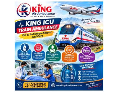 King ICU Train Ambulance in Kolkata- safer Transfer by Train