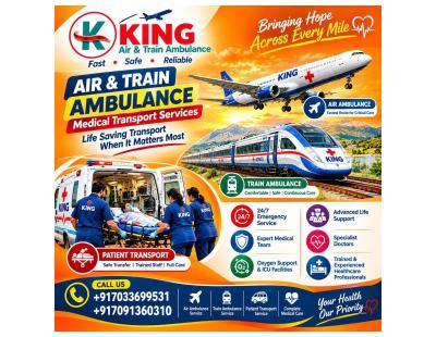 King ICU Train Ambulance from Jamshedpur- Trusted Train Ambulance Service