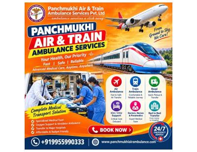 Panchmukhi Train Ambulance from Ranchi- travel under professional supervision