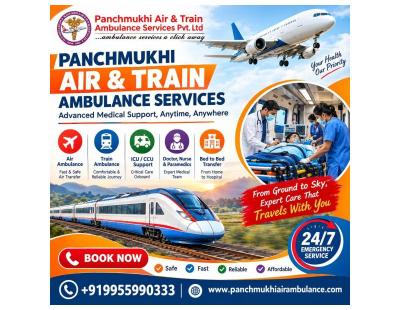 Panchmukhi Train Ambulance Cost from Guwahati- enables low cost train Transfers