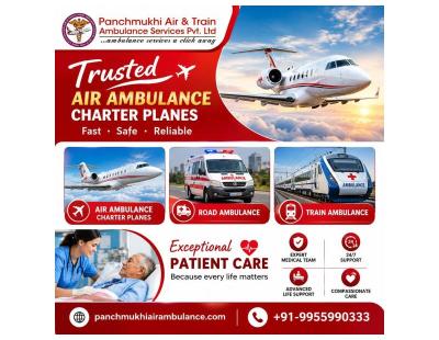 Panchmukhi Affordable Air Ambulance in Kolkata- well Coordinated Air Transfer with security