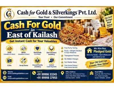 Cash For Gold in East of Kailash for Coins and Bars