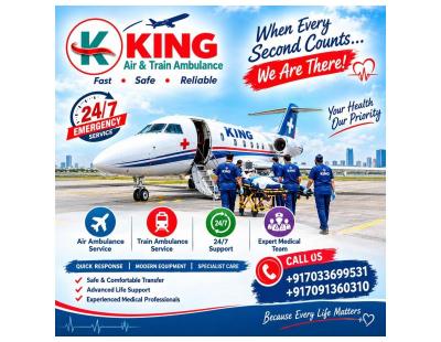 King Low Cost Train Ambulance in Ranchi- cost effective price offered