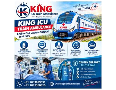 King Affordable Train Ambulance in Kolkata- Safe Patient Journey