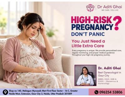 High-Risk Pregnancy Care by Gynecologist in Gaur City