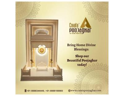 Carved wooden mandir By Creata PoojaGhar
