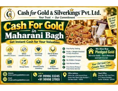 Cash For Gold in Maharani Bagh with Free Home Service
