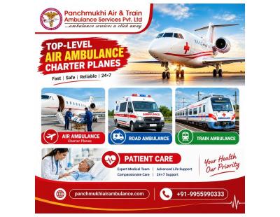 Panchmukhi ICU Air Ambulance in Hyderabad- Fast Medical Transfer for immediate assistance