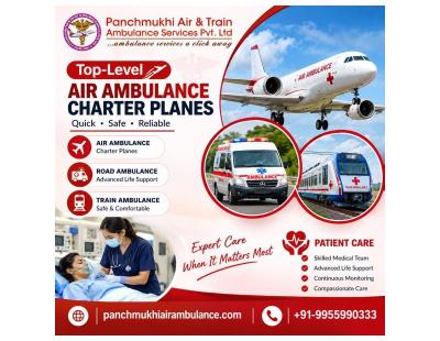 Panchmukhi Emergency Air Ambulance in Ranchi- Critical Patient Transport without Complexities