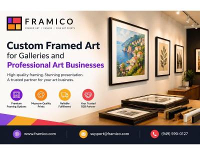 Custom Framed Art for Galleries and Professional Art Businesses