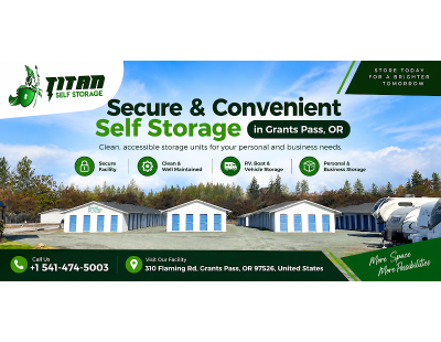 Self storage unit in Grants Pass for Convenient, Flexible Storage