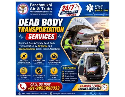 Panchmukhi Dead Body Transfer in Kolkata by Air Cargo- Safe and on time corpse transport