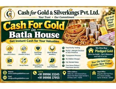 Cash For Gold in Batla House for Instant Cash Payment